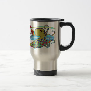 Caneca Térmica Polvo surfando do Dia das Bruxas