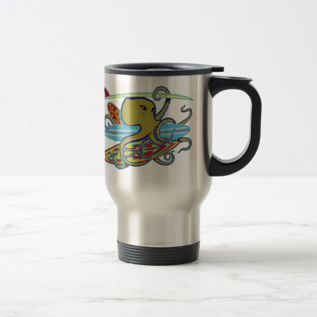 Caneca Térmica Polvo surfando do Dia das Bruxas (Direita)