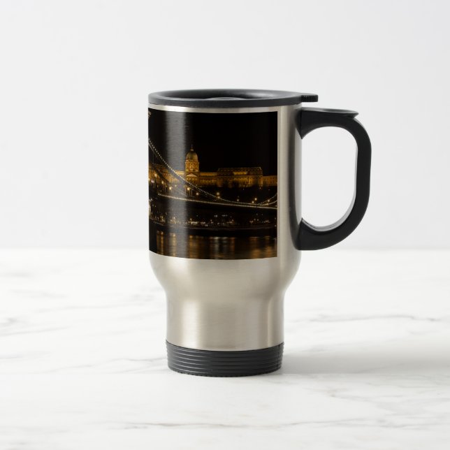 Caneca Térmica Ponte de Corrente com o Castelo de Buda, Hungria,  (Direita)