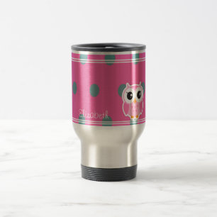 Caneca Térmica Pontos Cool da Moda com Coruja Personalizada