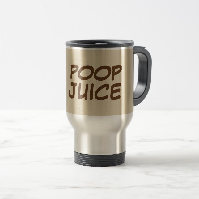 Caneca Térmica POOP JUICE Funny Coffee Mugs (Frente Esquerda)