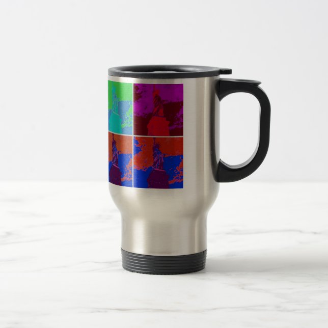 Caneca Térmica Pop Art Style Estátua da Liberdade (Direita)