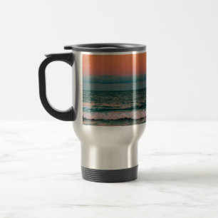 Caneca Térmica pôr do sol sobre o mar