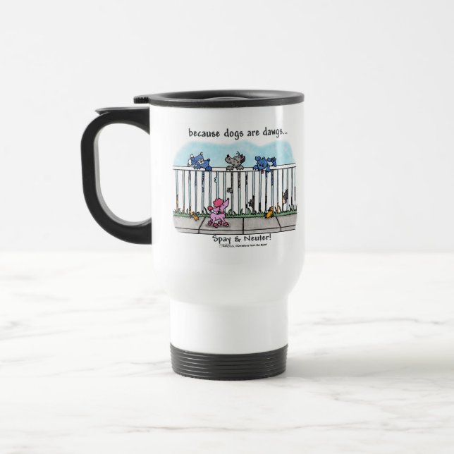 Caneca Térmica Porque os cães são Dawgs (Esquerda)