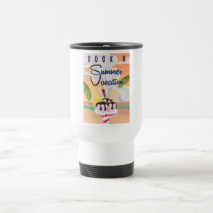 Caneca Térmica Poster de viagens dos desenhos animados das féria