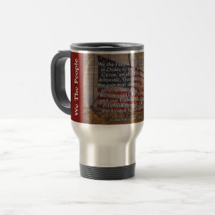 Caneca Térmica Preâmbulo da Constituição dos EUA sobre o contexto