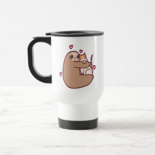 Caneca Térmica Preguiças e Gatos São Melhores Amigos