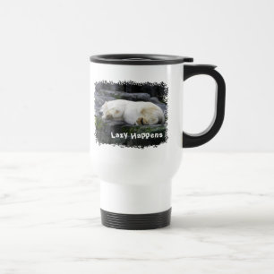 Caneca Térmica Preguiçoso acontece o urso polar
