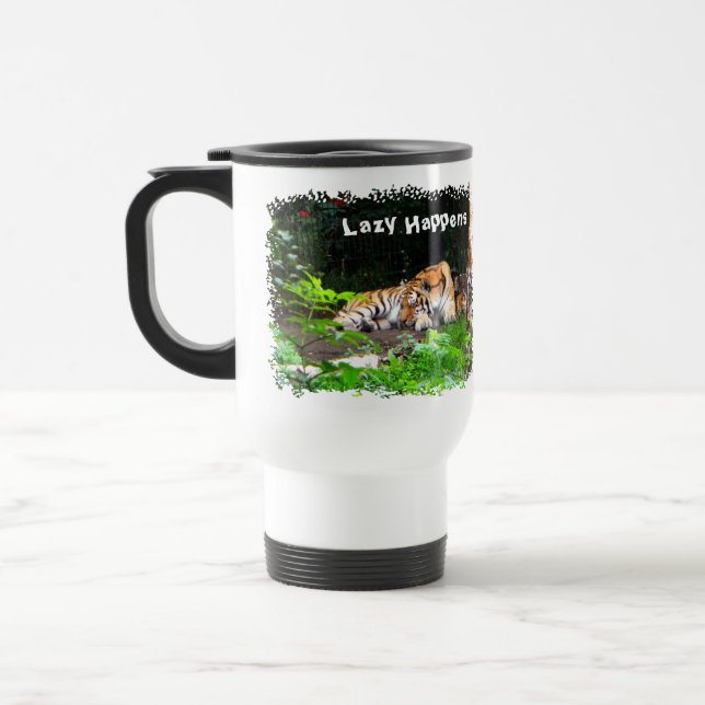 Caneca Térmica Preguiçoso Acontece Tigre Siberiano (Esquerda)