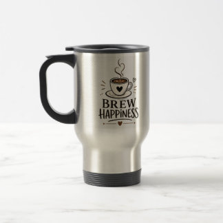 Caneca Térmica Prepare Felicidade | Citação para Amantes de Café