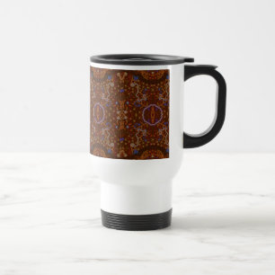 Caneca Térmica Presente aborígene australiano da arte