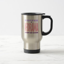 Caneca Térmica Presente Amante de Kdrama Tipografia Pastel