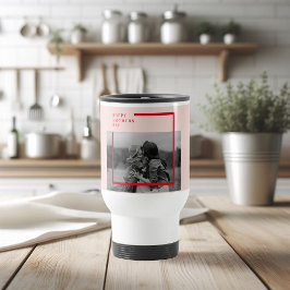 Caneca Térmica Presente de Dia de as mães de Fotografia Rosa e Ve