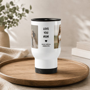 Caneca Térmica Presente de Foto Personalizado Moderno para a Mamã