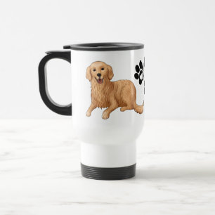 Caneca Térmica Presente de Mãe de Golden Retriever Fofo Presente