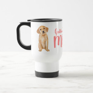 Caneca Térmica Presente de Mãe do Golden Retriever Aquarela Cacho