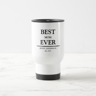 Caneca Térmica Presente de Mãe Simples Design Personalizado Melho