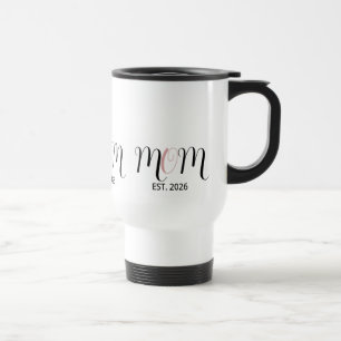 Caneca Térmica Presente de Nova Mãe Estabelecida Black Pink Scrip