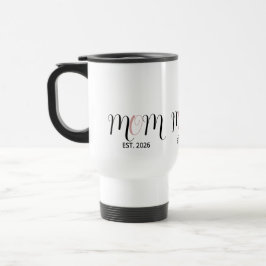 Caneca Térmica Presente de Nova Mãe Estabelecida Black Pink Scrip