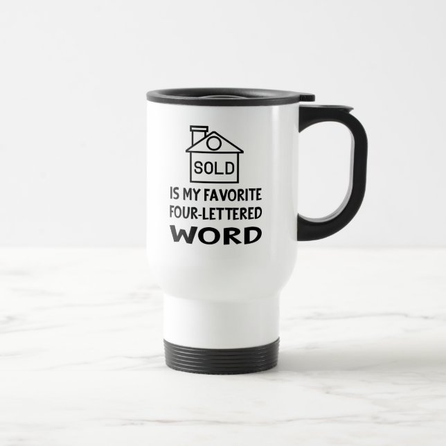 Caneca Térmica Presente do Agente Imobiliário Funny House Broker  (Direita)