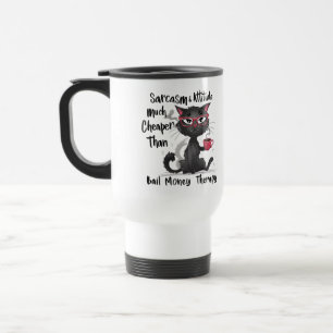 Caneca Térmica Presente engraçado para amantes de gatos com sarca