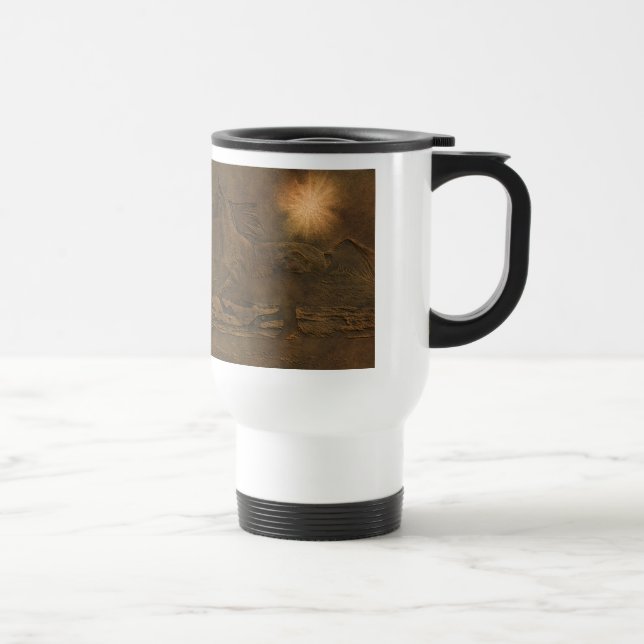 Caneca Térmica Presente Faux Leather Runch Horses Ranch (Direita)