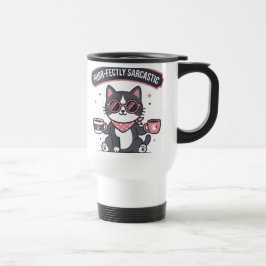 Caneca Térmica Presente para Amante de Café com Lenço de Gato Leg