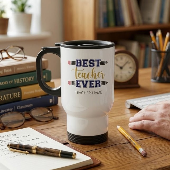Caneca Térmica Presente Personalizado Melhor Professor de Todos o (Criador carregado)