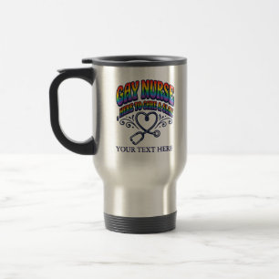 Caneca Térmica Presente Personalizado Orgulho Arco-Íris Enfermeir
