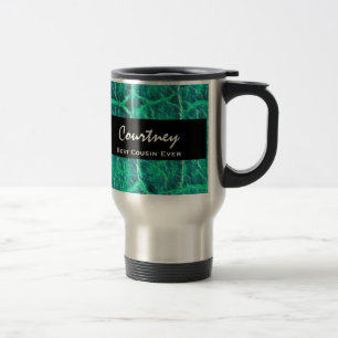 Caneca Térmica Presente verde do impressão do jacaré da melhor
