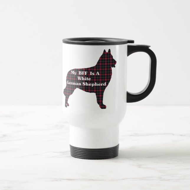 Caneca Térmica Presentes BFF de GERMAN SHEPHERD BRANCO (Direita)
