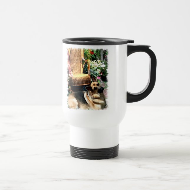 Caneca Térmica Presentes de arte german shepherd (Direita)
