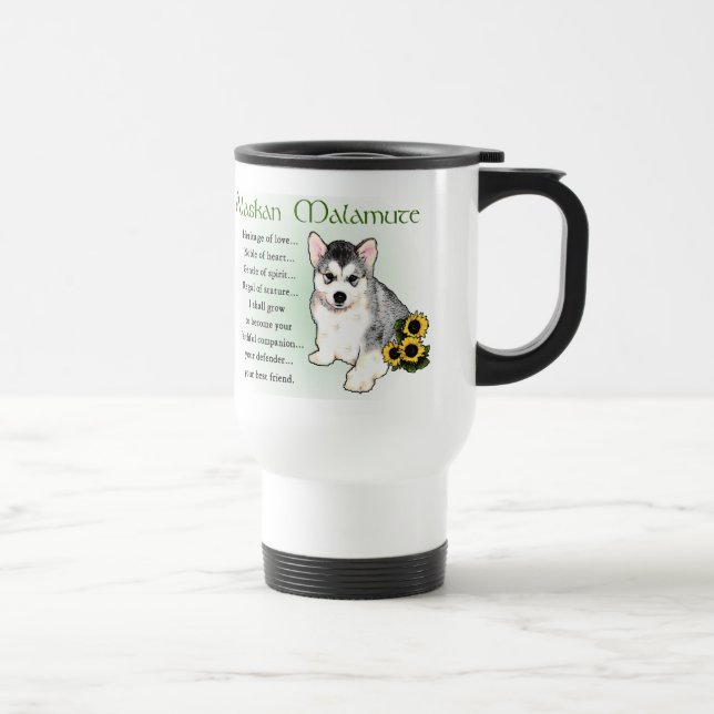 Caneca Térmica Presentes de Malamute no Alasca (Direita)