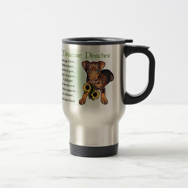 Caneca Térmica Presentes de Miniatura Pinscher (Direita)