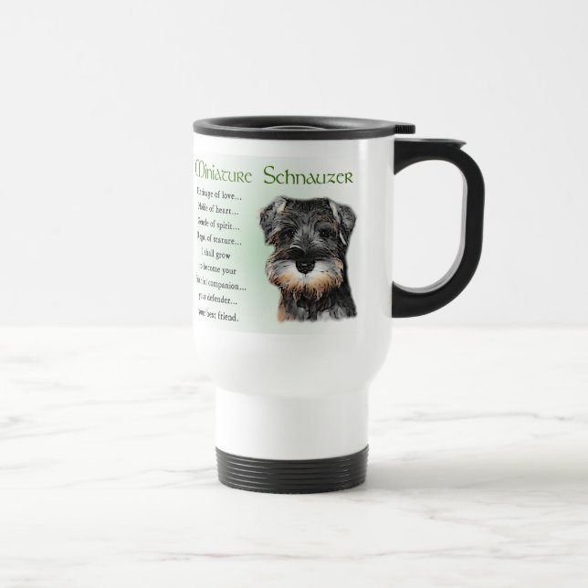 Caneca Térmica Presentes de Miniatura Schnauzer (Direita)