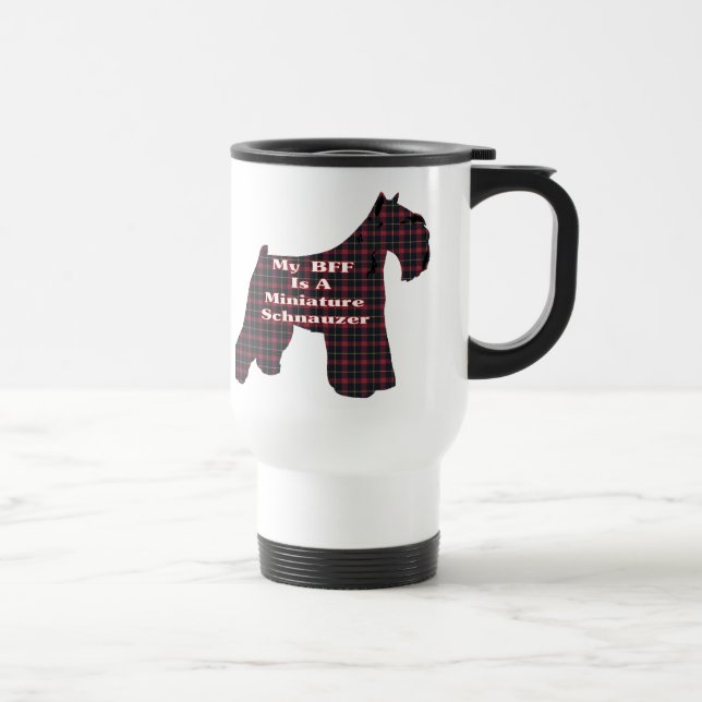 Caneca Térmica Presentes de Miniatura Schnauzer BFF (Direita)