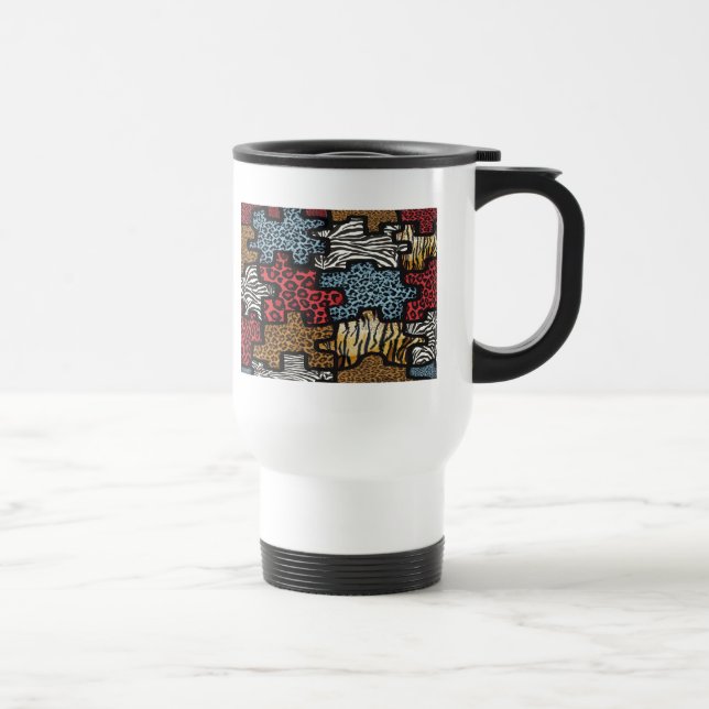 Caneca Térmica Presentes de Quebra-cabeça-Impressão de-zebra-zebr (Direita)