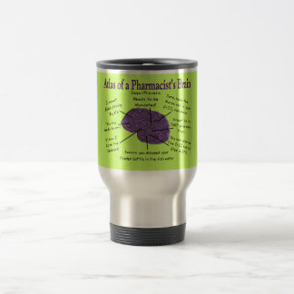 Caneca Térmica Presentes do cérebro III do farmacêutico engraçado