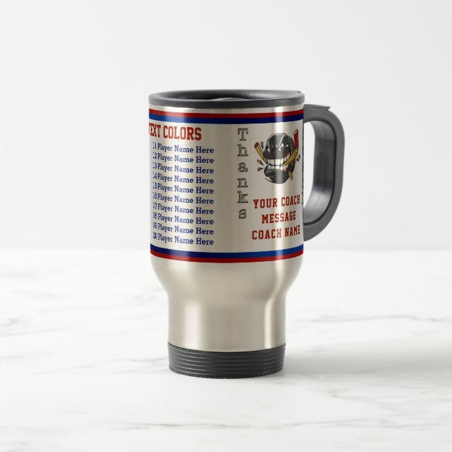 Caneca Térmica Presentes do treinador de hóquei personalizado, ve (Frente Esquerda)