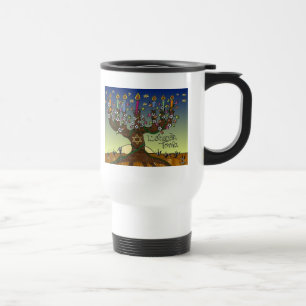 Caneca Térmica Presentes e Roupas Judaicas L'shanah Tovah Árvore