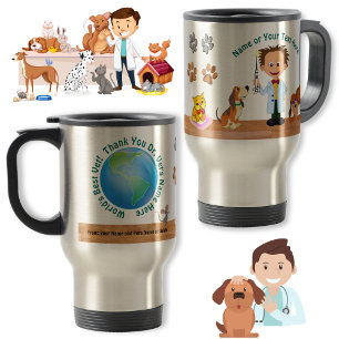 Caneca Térmica Presentes Personalizados Únicos para Veterinários,