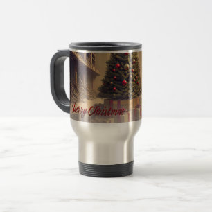 Caneca Térmica Presentes sob uma Árvore em um Mundo Apocalíptico