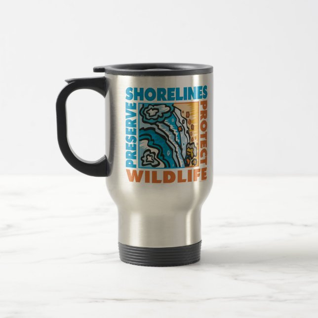 Caneca Térmica Preservar Shorelines - Proteger Wildife (Esquerda)