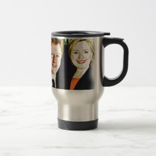 Caneca Térmica Presidente Bill Clinton e Presidente Hillary Clint