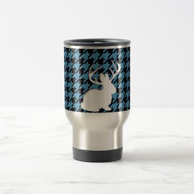 Caneca Térmica Preto azul Houndstooth de Jackalope (Centro)
