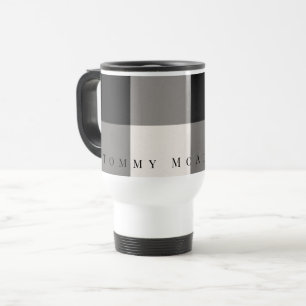 Caneca Térmica Preto, Cinza, Bloco de Marfim Texturizado
