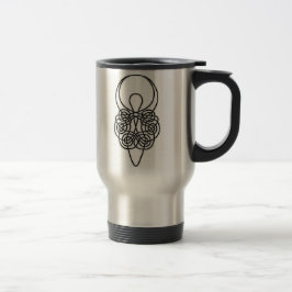 Caneca Térmica Preto da deusa no branco