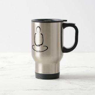 Caneca Térmica Preto do homem da meditação