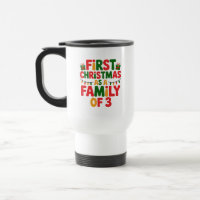 Primeiro Natal como Família de 3 Roupas Engraçadas