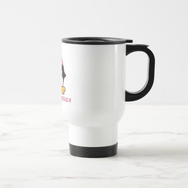 Caneca Térmica Princesa cor-de-rosa Pinguim (Direita)